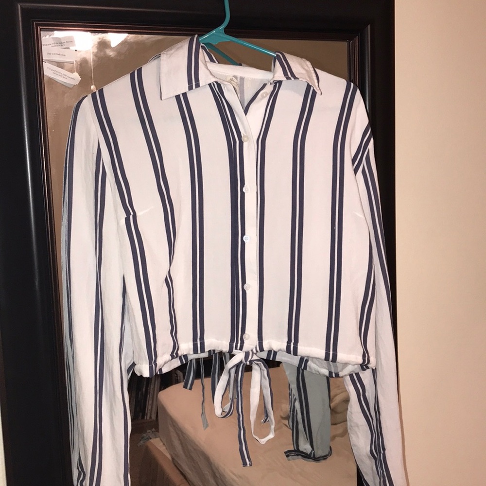 John Galt California Cropped Button Down